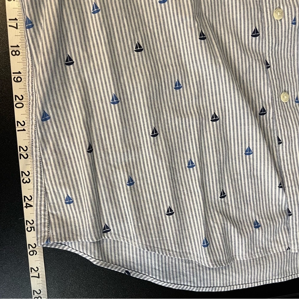 Brooks Brothers Blue and White Striped Casual Button Down Shirt - Picture 11 of 11